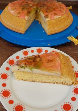 Retro gyümölcstorta recept fotója