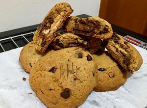 Foto resep Nutella - Chocolate & Butternut Chocochips Monster Cookies (No MIXER) 🍪🍪