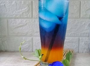 Foto resep Es Telang Sirup Jeruk