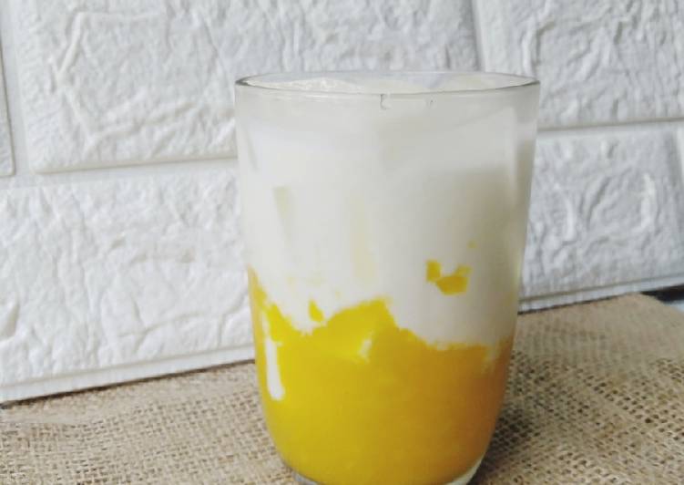 Resep Korean mango milk, Bisa Manjain Lidah