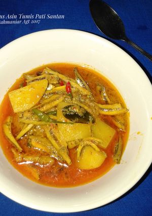 Foto resep Teri Rebus Asin Tumis Pati Santan