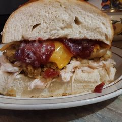 A picture of Thanksgiving twice sandwich.