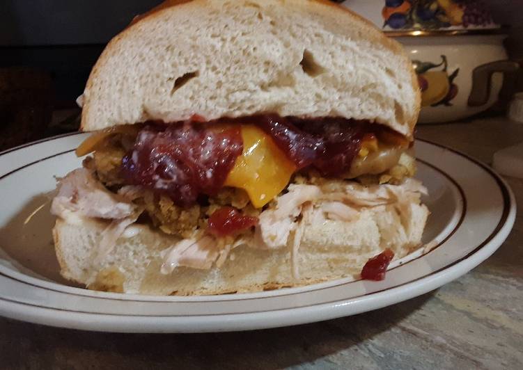 Recipe of Ultimate Thanksgiving twice sandwich