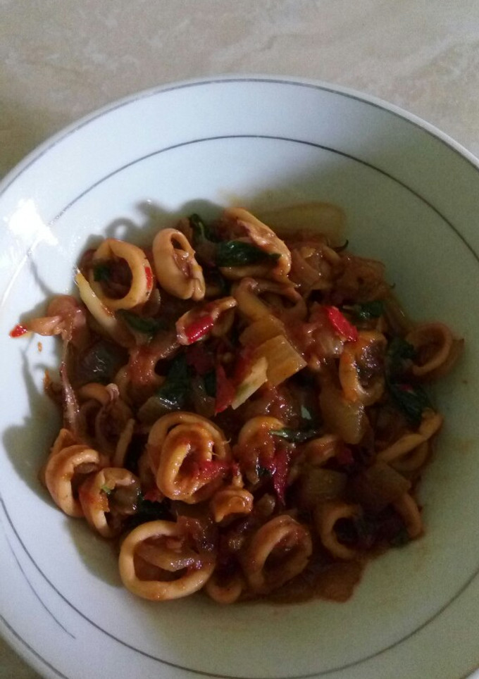 Foto resep Cumi sambal kemangi non msg😊