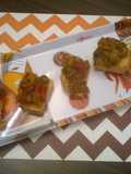 Caponata en tapitas de pan de garbanzo (Olla de cocción lenta-SlowCooker-CrockPot).