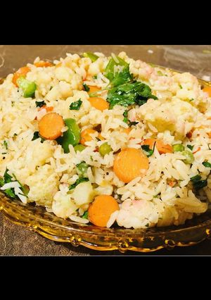 A picture of Cauli Rice veggies.