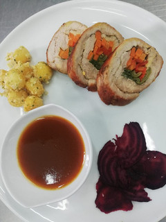 Una foto de Coulis o salsa de naranja y pimentón