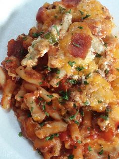 A picture of Bacon Cheeseburger Casserole.