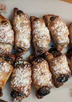 Una foto de Mini croissants de barrita kinder y chocolate milka oreo