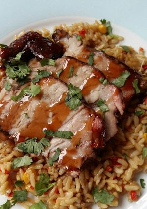 A picture of Vickys Slow Roasted Asian-Style Pork GF DF EF SF NF.