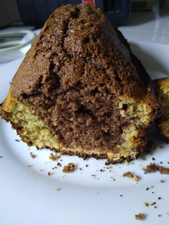 Una foto de Budín marmolado de avena