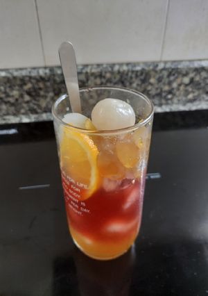 Hình của món Trà cam đác vải.