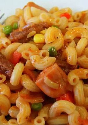 Foto resep Makaroni Sosis Saus Asam Pedaas