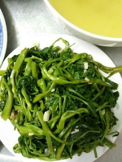 Hình của món Rau muống 2in1 Canh rau muống_Rau muống xào tỏi.