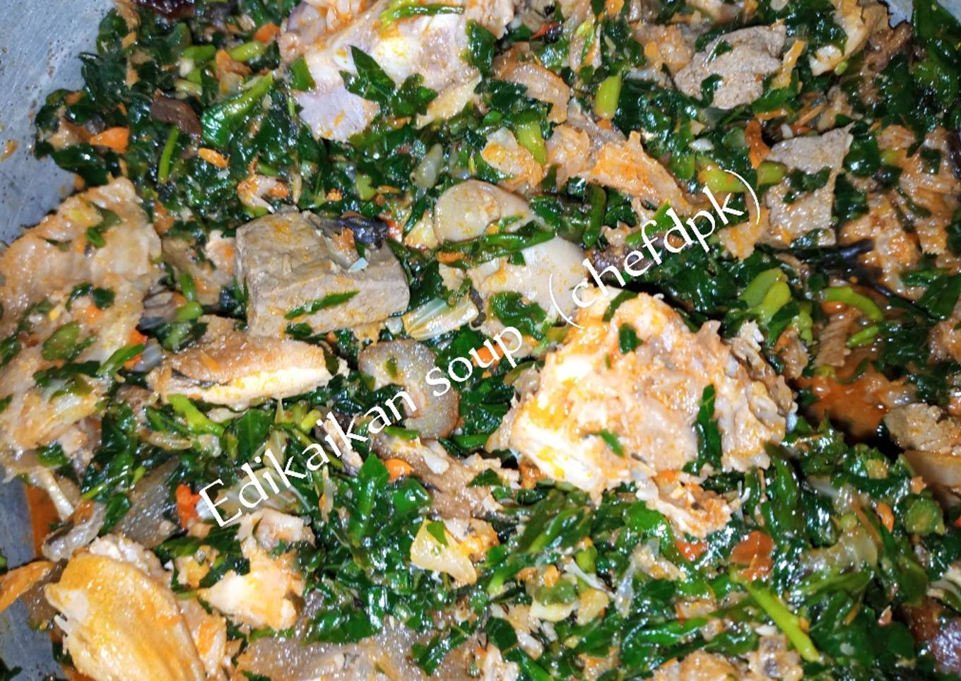 Edikaikong soup (Vegetable soup)