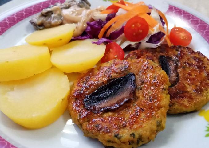 Panduan Memasak Resep Steak Tempe Jamur Portabello