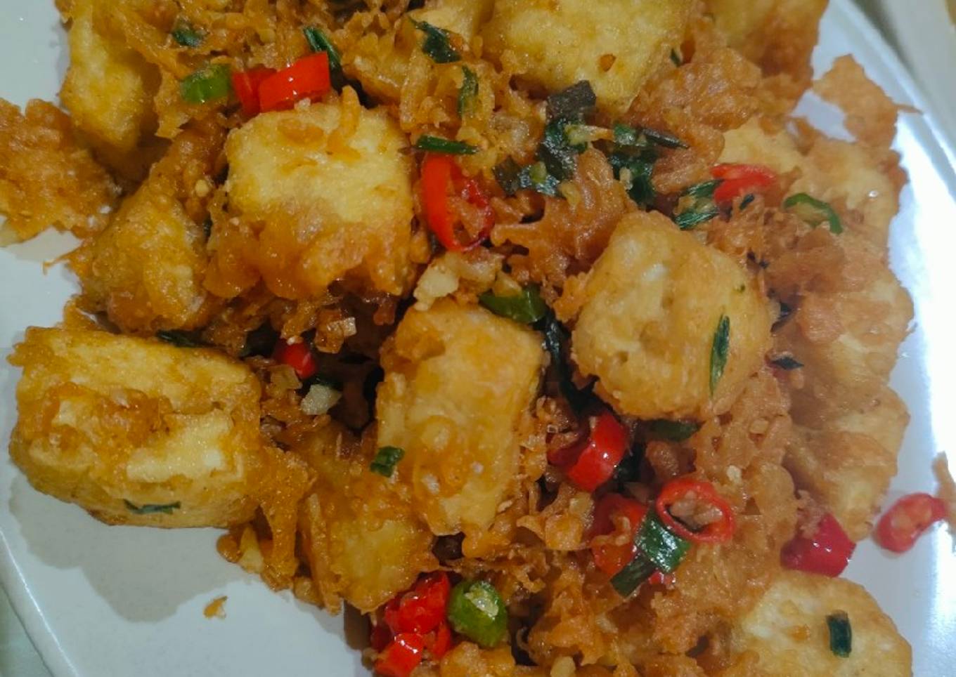 Tahu Crispy Cabai Garam ala resto
