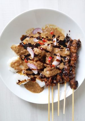 Foto resep Sate ayam bumbu kacang
