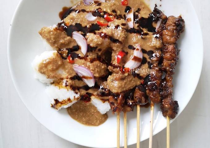 Resep Sate ayam bumbu kacang Anti Gagal