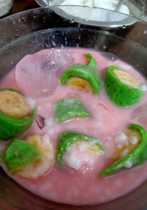 Foto resep Es Pisang Ijo khas Makassar