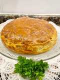 Pastel de queso Provolone en freidora de aire