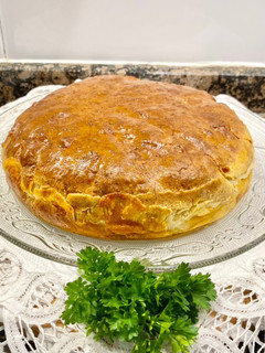 Una foto de Pastel de queso Provolone en freidora de aire