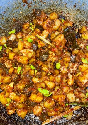 Foto resep Sambel kentang ati pete balado