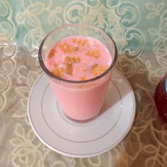 Rose milk with biscuits 🥤🥤🫓🫓 A picture of Rose milk with biscuits 🥤🥤🫓🫓.