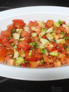 Una foto de Pico de gallo con peras y sin cebolla