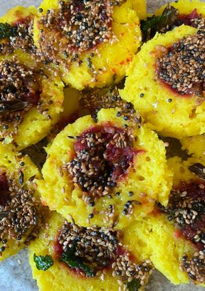 A picture of Nargis dhokla.