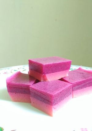 Foto resep Puding 2 Lapis Buah Naga dan Jagung