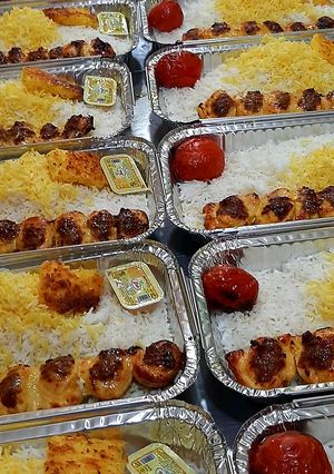 عکسی از دستور چلو جوجه حلزونی