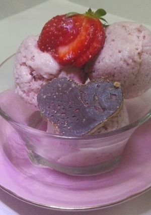 Una foto de Helado de Fresa
