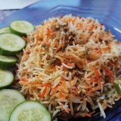 A picture of Qeema Biryani.