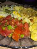 Bife de pollo y ensalada...Cena liviana