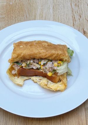 洋蔥櫛瓜鮪魚蛋吐司 的食譜成品照片