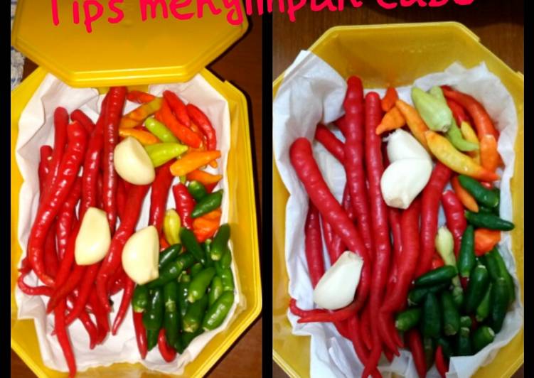 Tips menyimpan cabe anti busuk... 👍👍