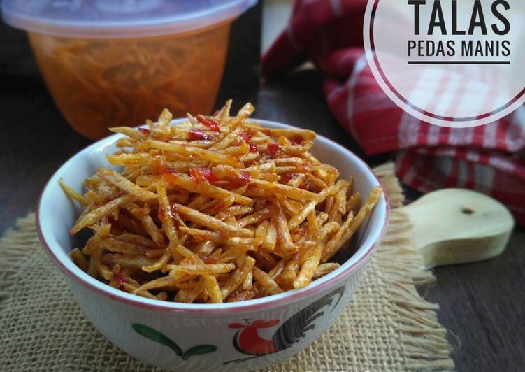 Keripik talas pedas manis (#Bandung_recookTatiNoerh)