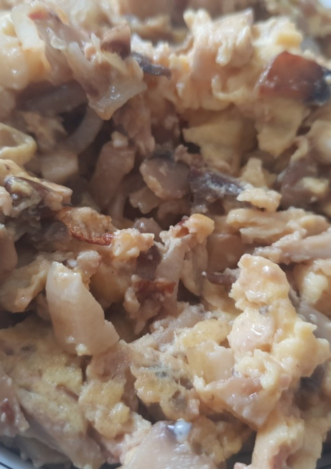Una foto de Revuelto de setas y foie