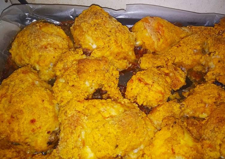 Recipe of Super Quick Homemade Oven baked Chicken (KFC)