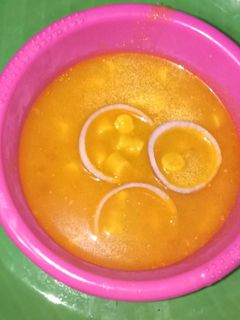 A picture of Besan ke gatte ki sabji.