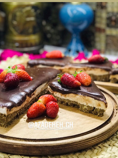 عکسی از دستور چیز کیک شکلاتی