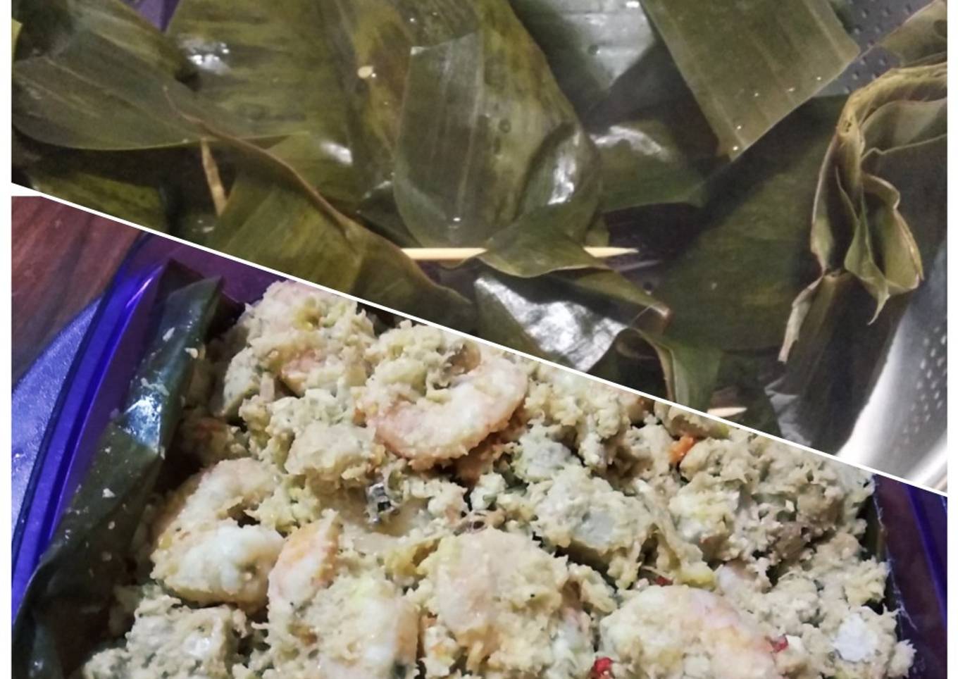 Botok udang tahu tempe teri