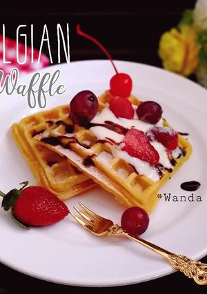 Foto resep Belgian Waffle (Tanpa Susu)