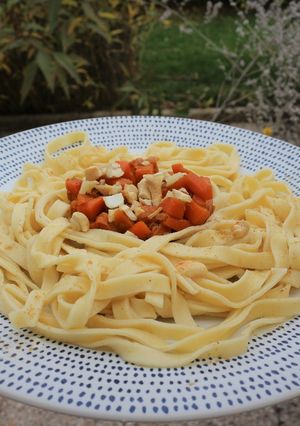 Une photo de Tagliatelles aux carottes croquantes