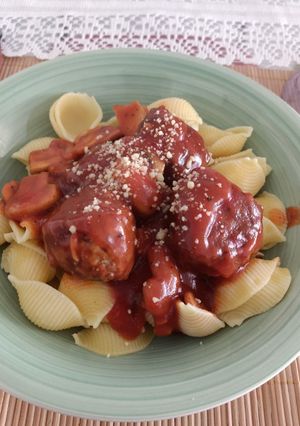 Una foto de Albóndigas con champiñones