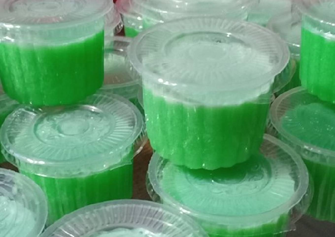 Puding pandan enak & mudah