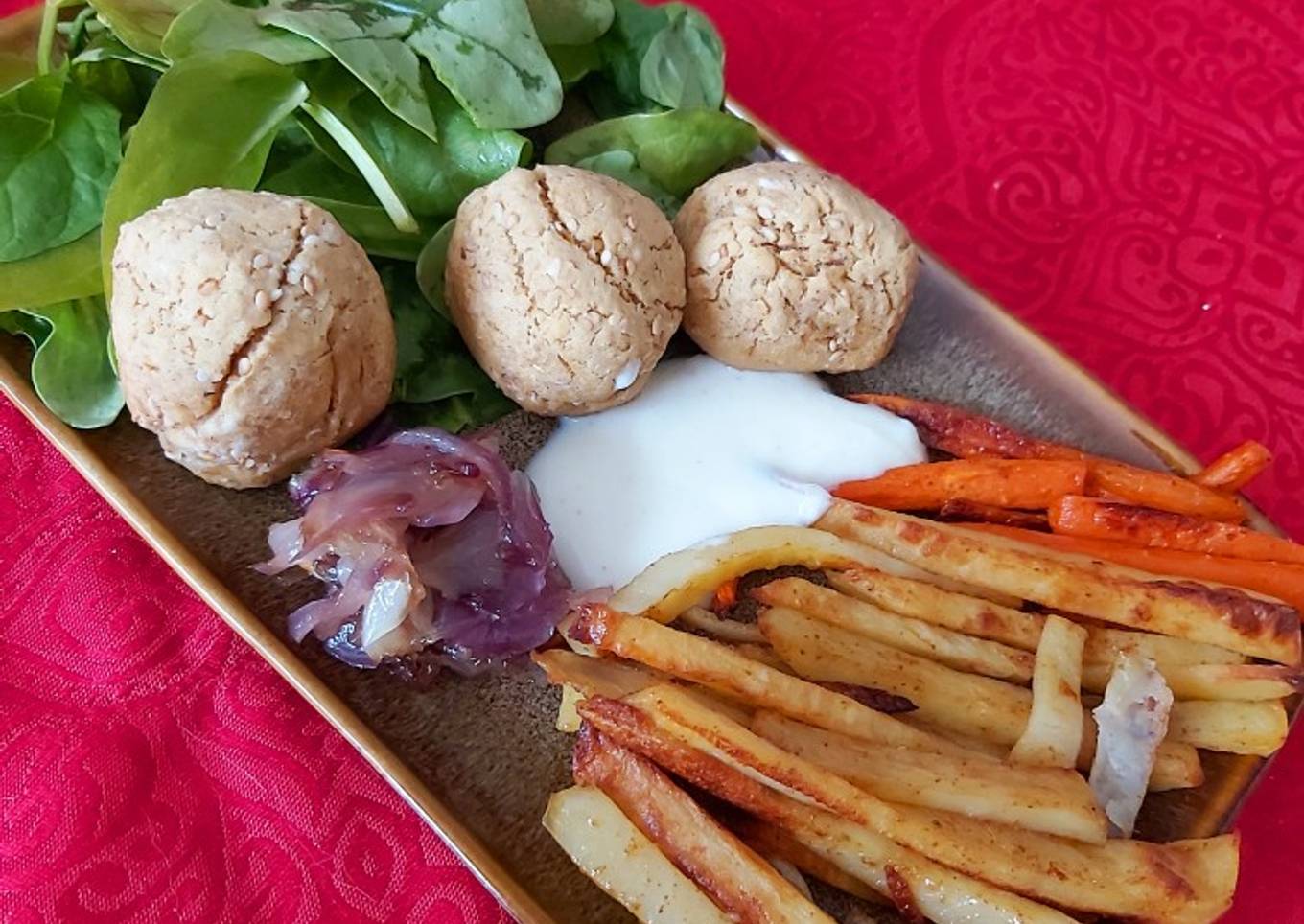 Mes falafels et frites de légumes