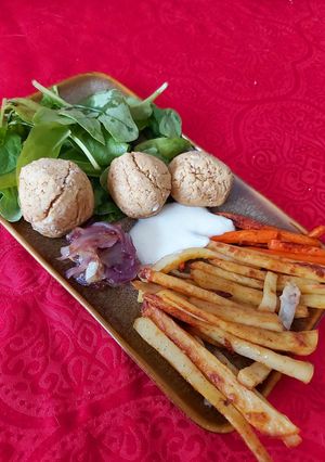 Une photo de Mes falafels et frites de légumes