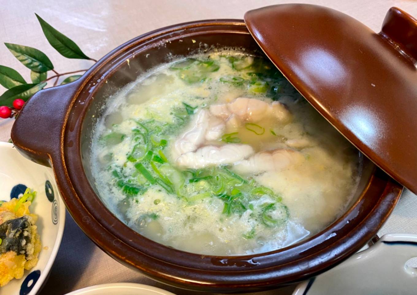 Japanese Zousui (seasoned rice-porridge with fish)